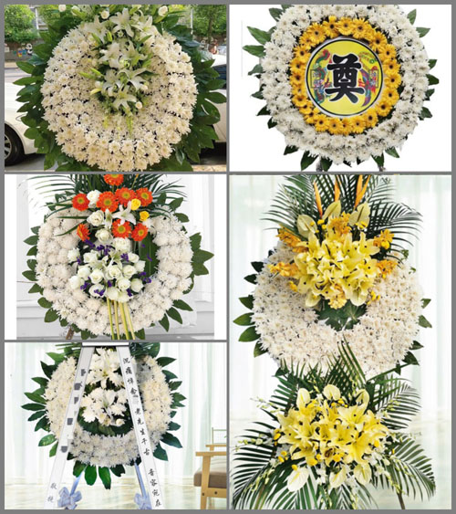湖北孝感市大悟县东新乡青莲村花圈速递